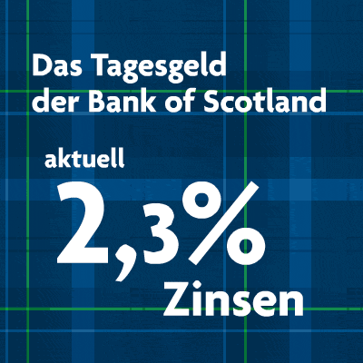 Tagesgeldkonto mit Spitzen-Zinsen - das Tagesgeldkonto der Bank of Scotland